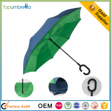 Exquisite craftsmanship Double layer Manually Reverse folding umbrella